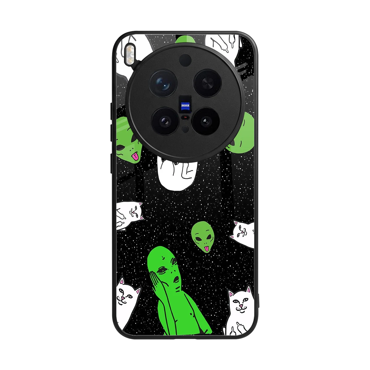 Space Kitty back phone cover | glass case for vivo x300 pro