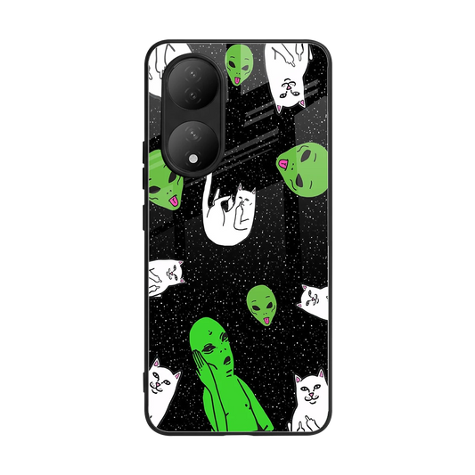 Space Kitty back phone cover | glass case for Vivo-y100