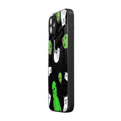 Space Kitty iphone 11 mobile cover | shockproof glass phone case