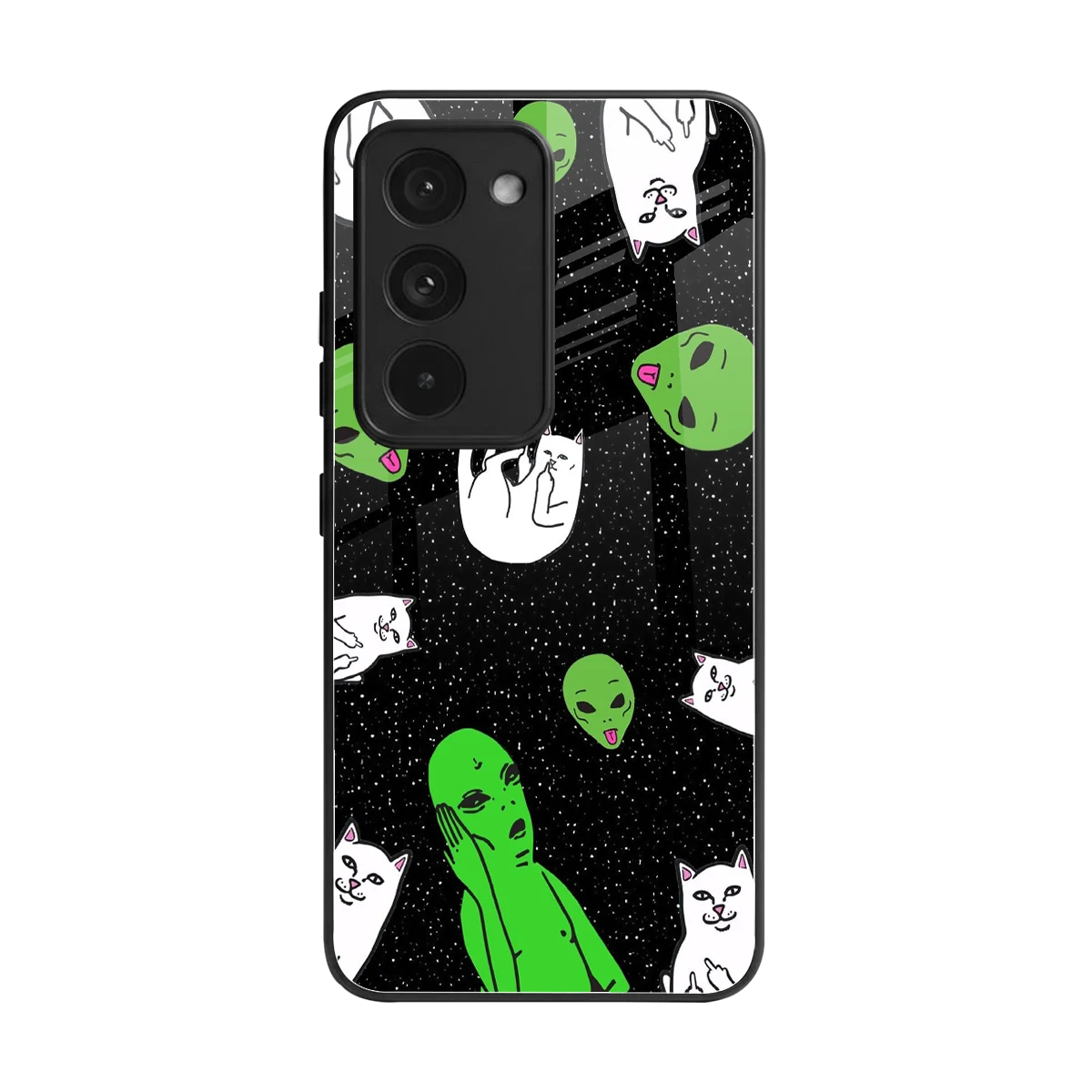 Space Kitty back phone cover | glass case for redmi 15 5g