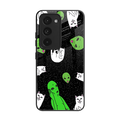 Space Kitty back phone cover | glass case for redmi 15 5g