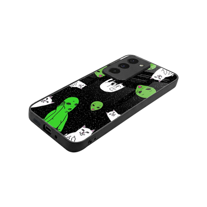Space Kitty stylish phone case for redmi 15 5g | glossy glass and slim fit