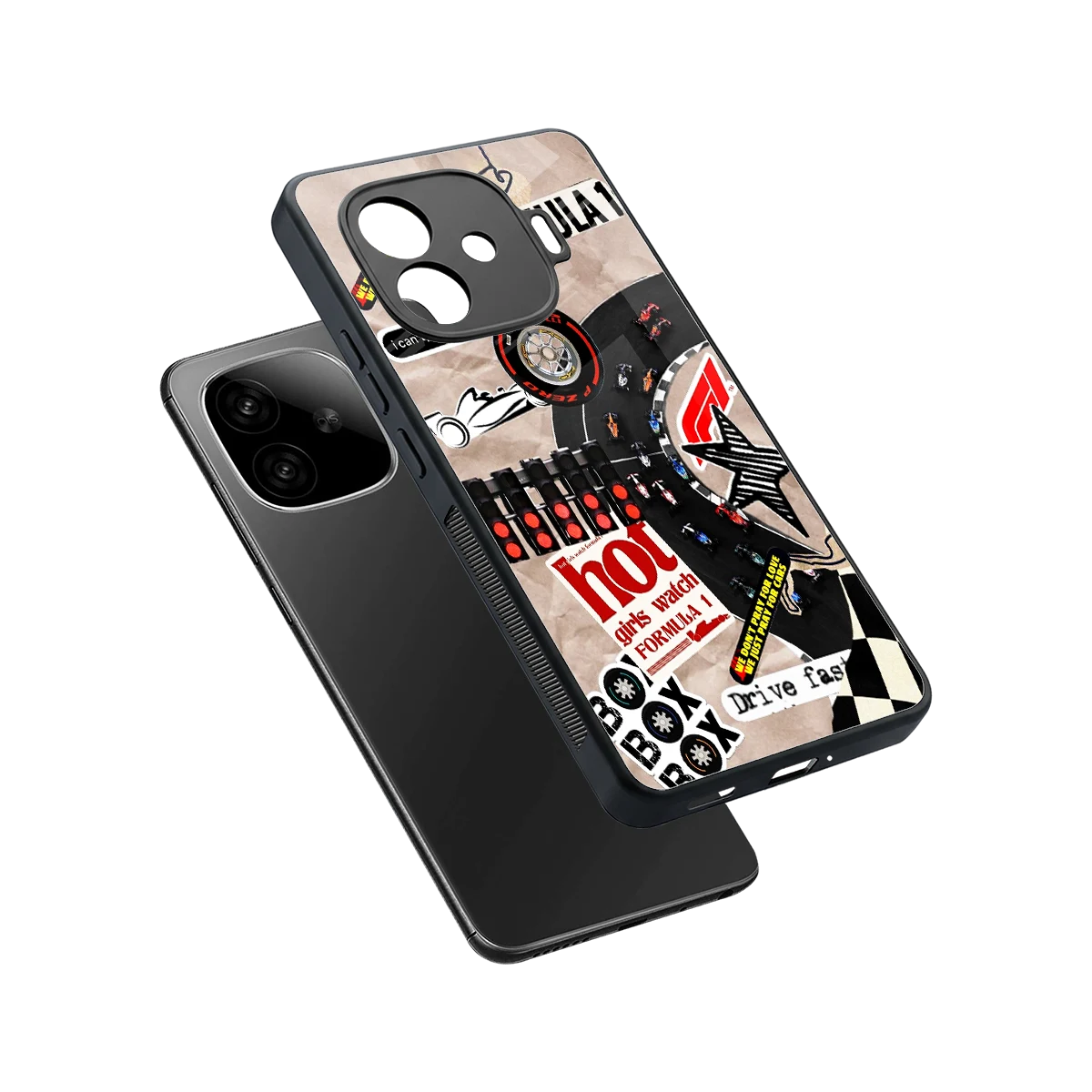 Speedline sleek iqoo neo 10r 5g cover with tempered glass back and TPU edges