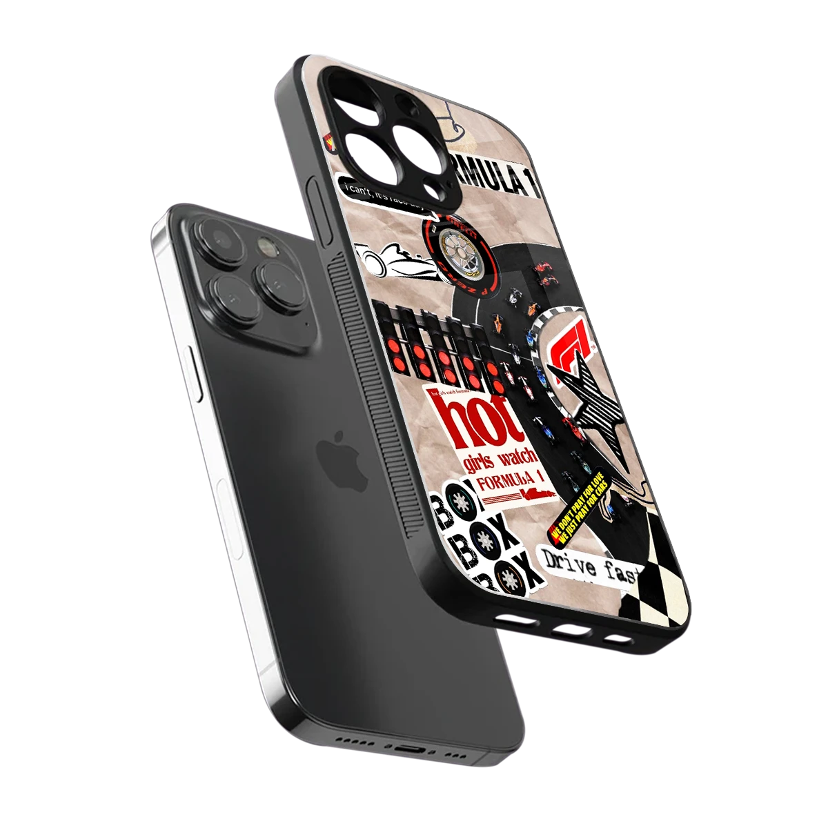 Speedline sleek iphone 13 pro cover with tempered glass back and TPU edges