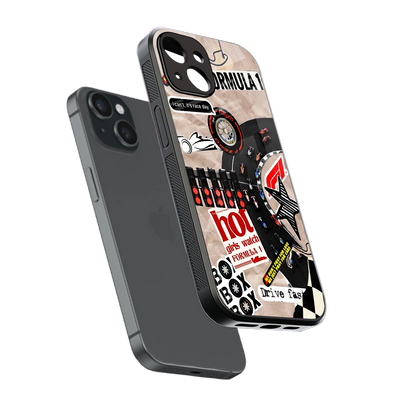 Speedline sleek iphone 13 cover with tempered glass back and TPU edges