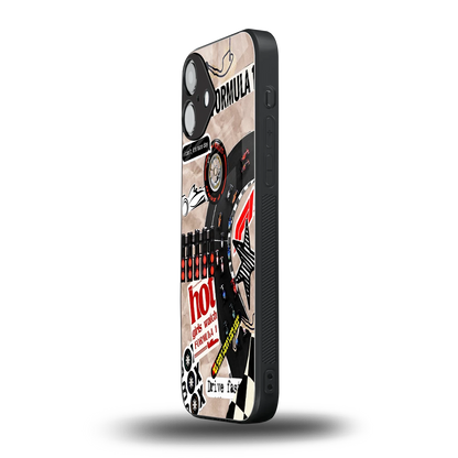 Speedline iphone 16 plus mobile cover | shockproof glass phone case