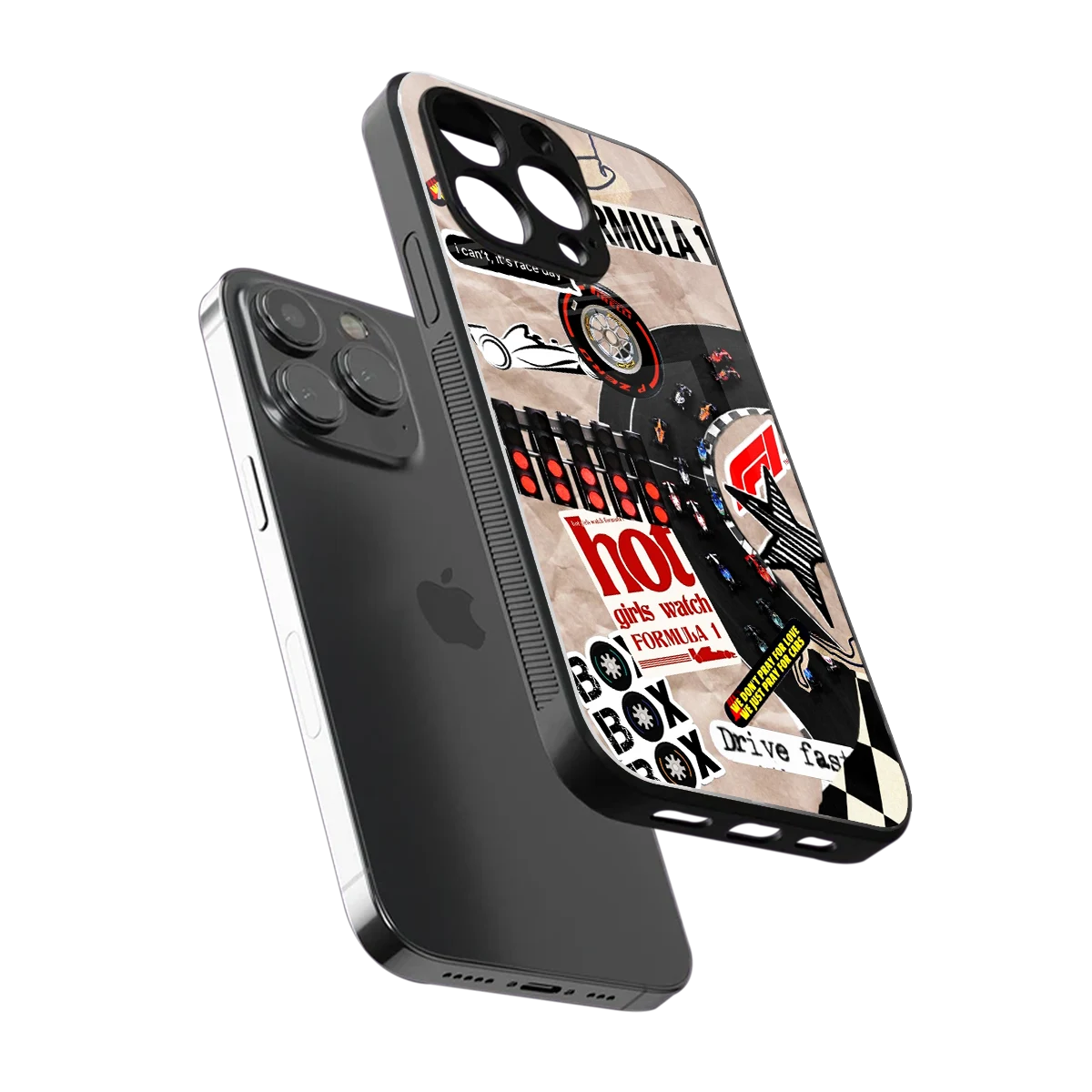 Speedline sleek iphone 16 pro max cover with tempered glass back and TPU edges