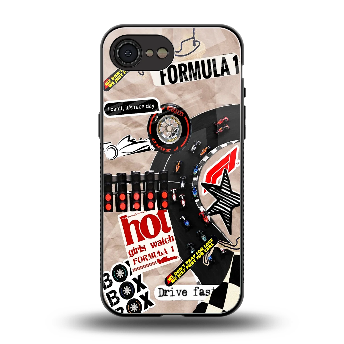 Speedline back phone cover | glass case for iphone 16e