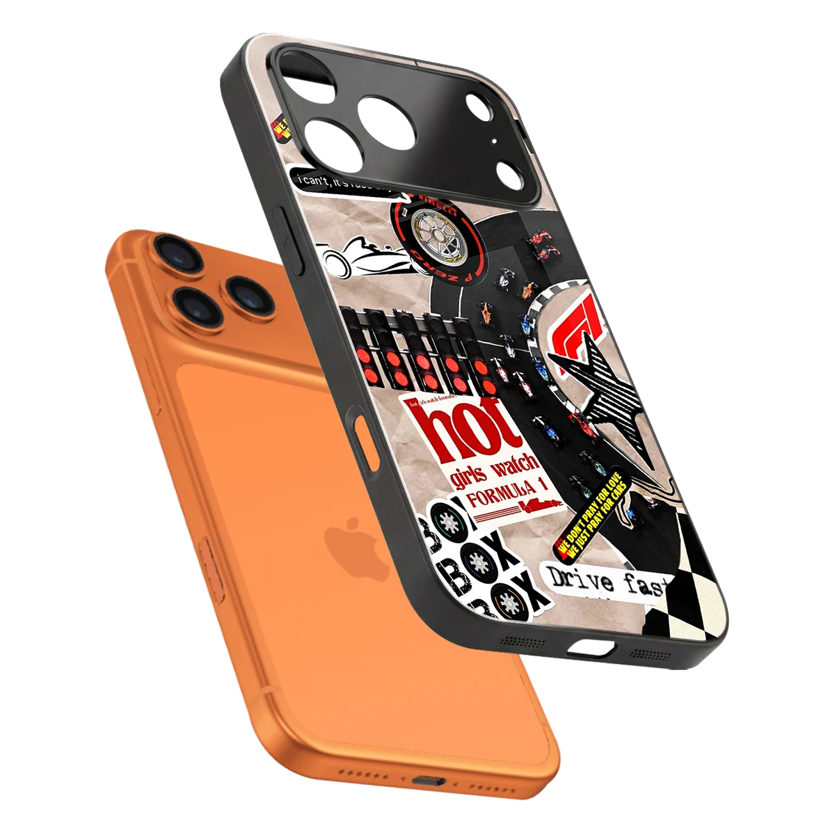 Speedline sleek iphone 17 pro cover with tempered glass back and TPU edges