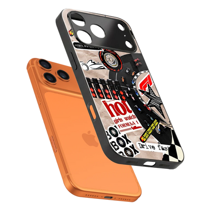 Speedline sleek iphone 17 pro cover with tempered glass back and TPU edges