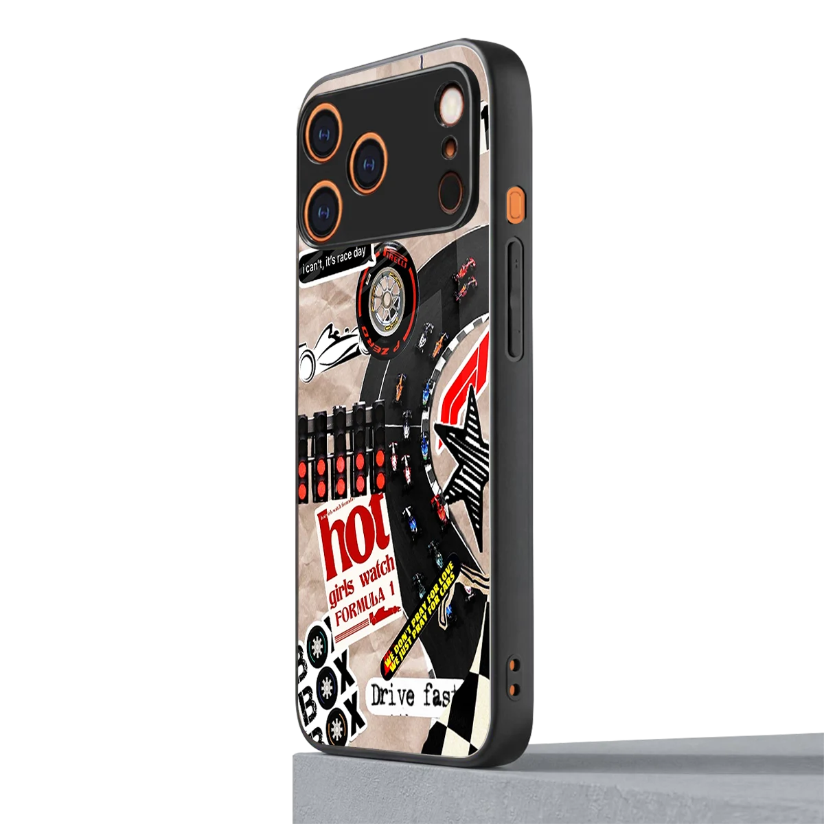 Speedline iphone 17 pro mobile cover | shockproof glass phone case