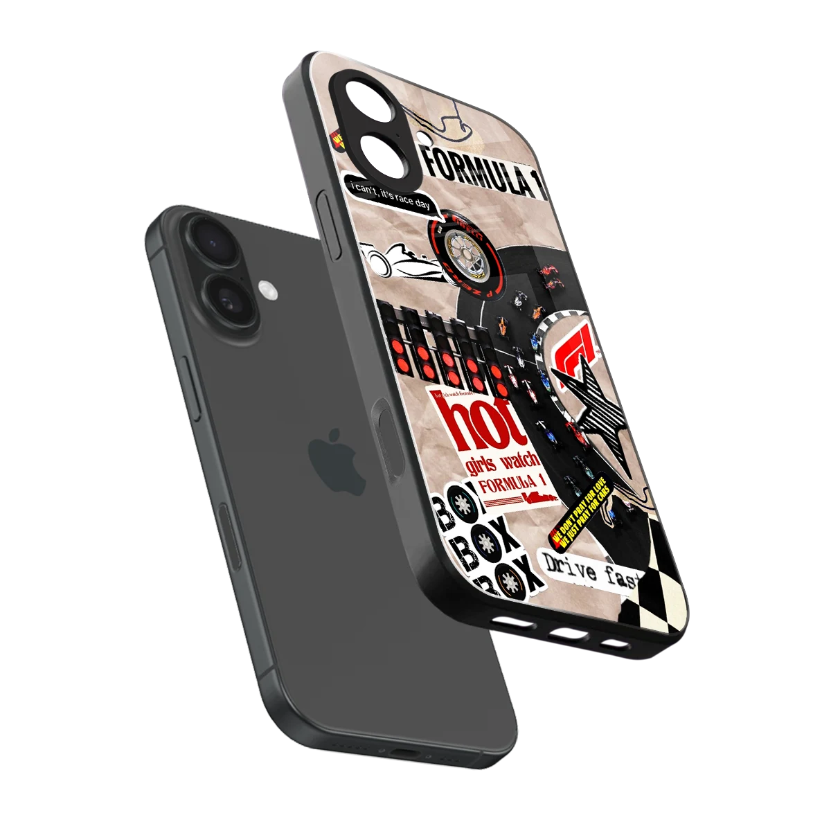 Speedline sleek iphone 17 cover with tempered glass back and TPU edges