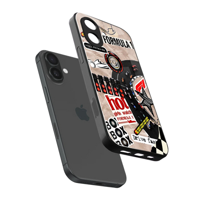 Speedline sleek iphone 17 cover with tempered glass back and TPU edges
