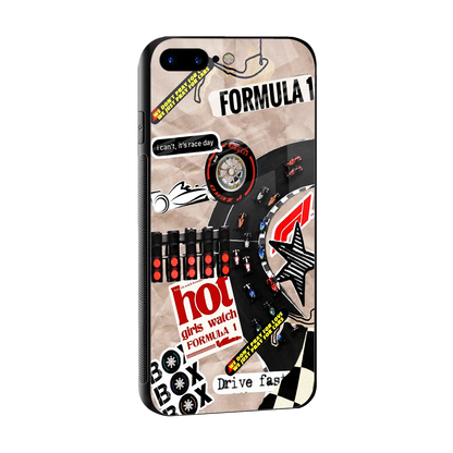 Speedline sleek iphone 7 plus cover with tempered glass back and TPU edges