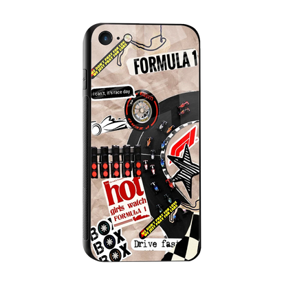 Speedline sleek iphone 7 cover with tempered glass back and TPU edges