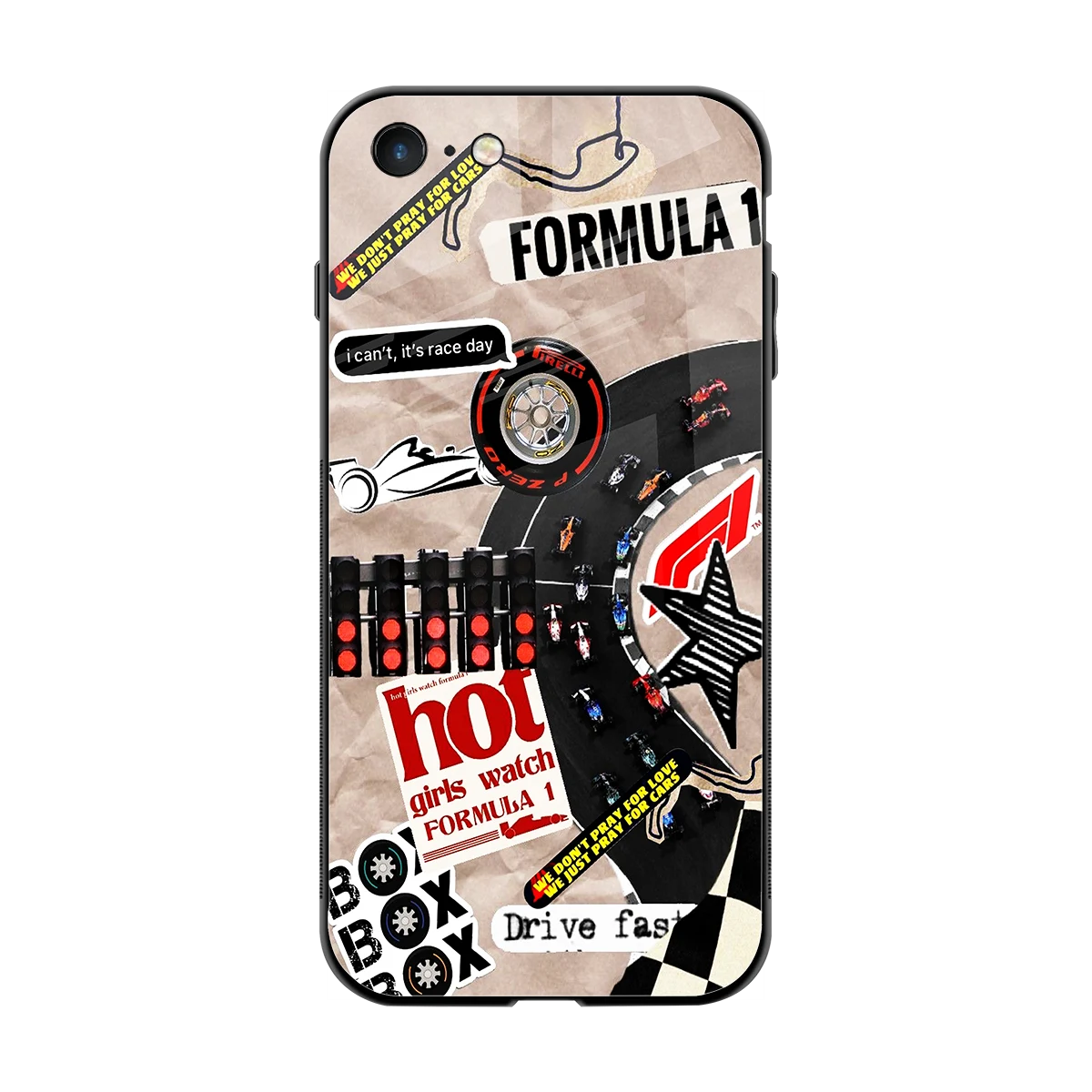 Speedline back phone cover | glass case for iphone 7