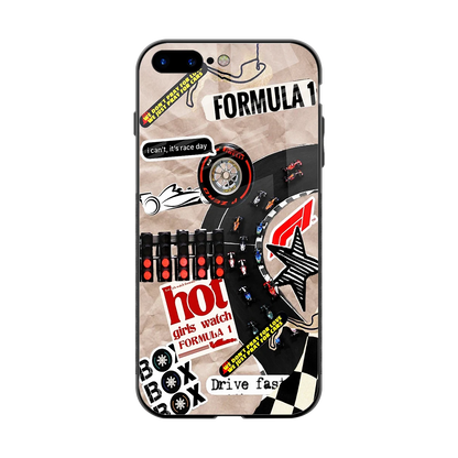 Speedline back phone cover | glass case for iphone 7 plus