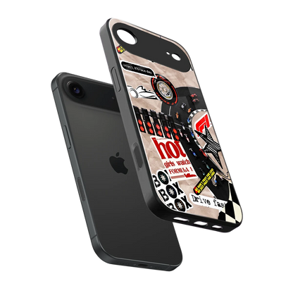 Speedline sleek iphone air cover with tempered glass back and TPU edges