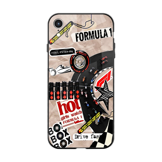 Speedline back phone cover | glass case for iphone xr