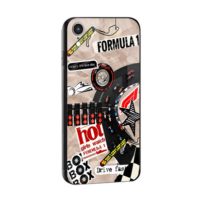 Speedline sleek iphone xr cover with tempered glass back and TPU edges