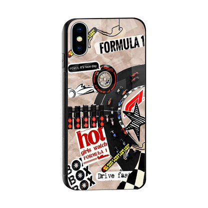 Speedline sleek iphone xs cover with tempered glass back and TPU edges