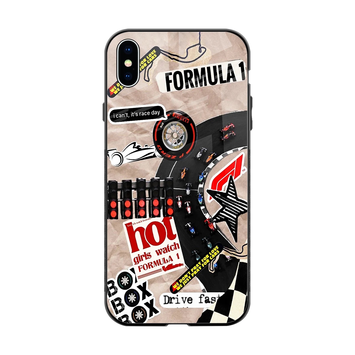 Speedline back phone cover | glass case for iphone xs max