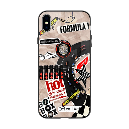 Speedline back phone cover | glass case for iphone xs max