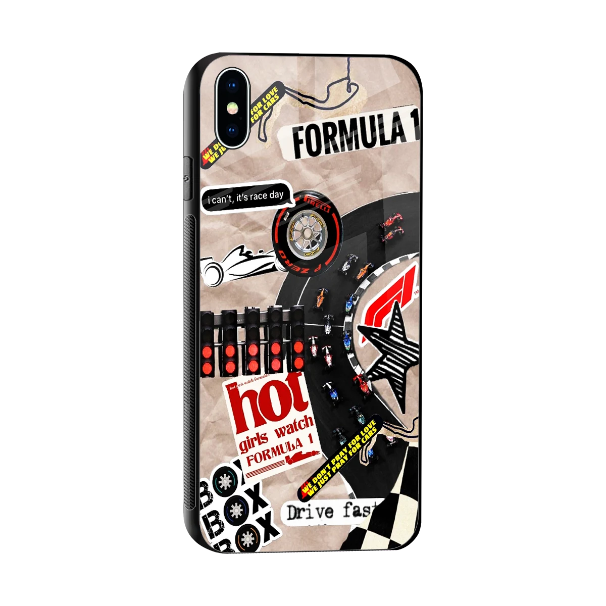 Speedline sleek iphone xs max cover with tempered glass back and TPU edges