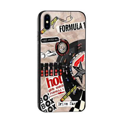 Speedline sleek iphone xs max cover with tempered glass back and TPU edges