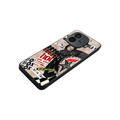 Speedline stylish phone case for iqoo neo 10r 5g | glossy glass and slim fit