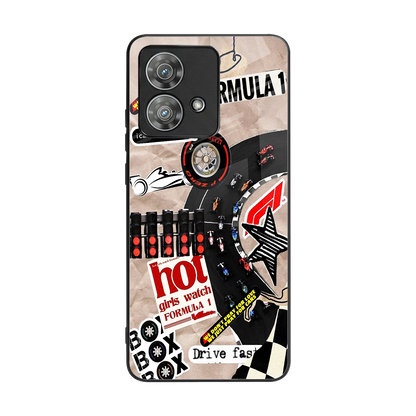 Speedline back phone cover | glass case for motorola edge 40 neo 5g