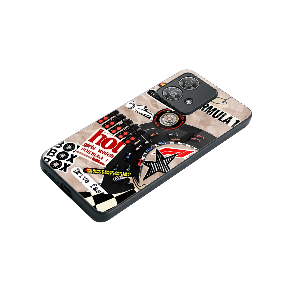 Speedline stylish phone case for motorola edge 40 neo 5g | glossy glass and slim fit