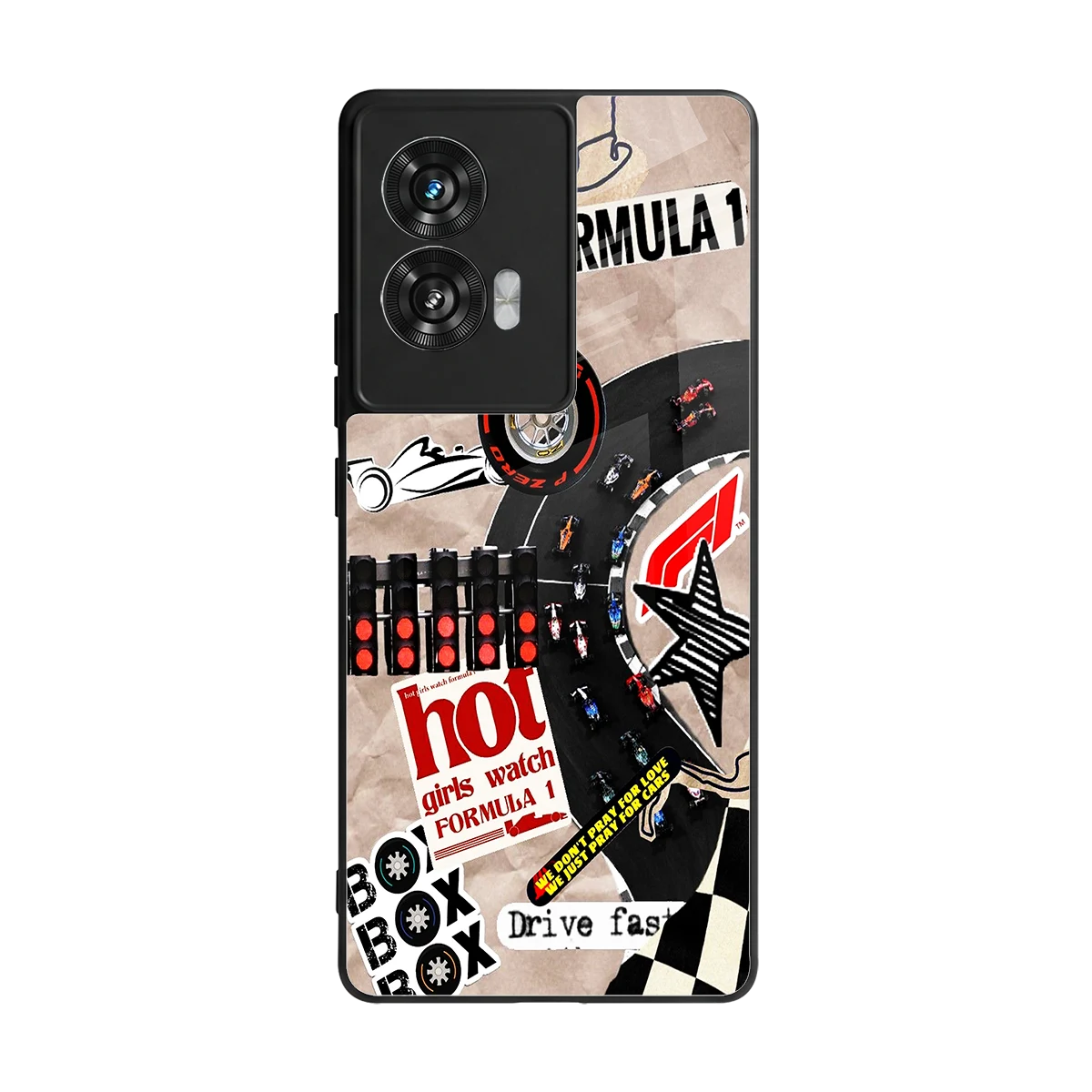 Speedline back phone cover | glass case for motorola edge 50 fusion