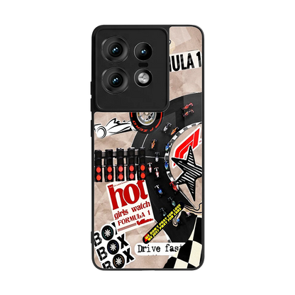 Speedline back phone cover | glass case for motorola edge 50 pro
