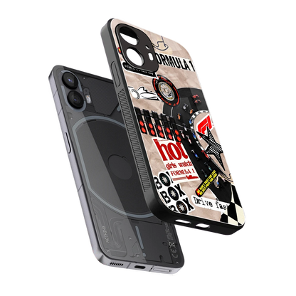Speedline sleek nothing phone 2 cover with tempered glass back and TPU edges