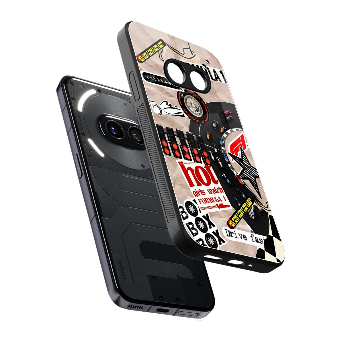 Speedline sleek nothing phone 2a cover with tempered glass back and TPU edges