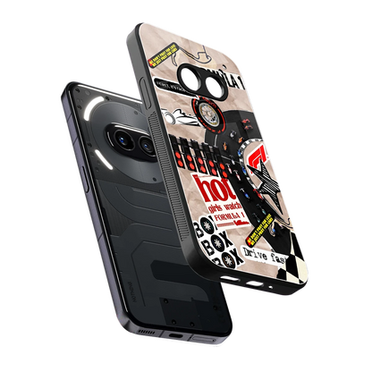 Speedline sleek nothing phone 2a cover with tempered glass back and TPU edges
