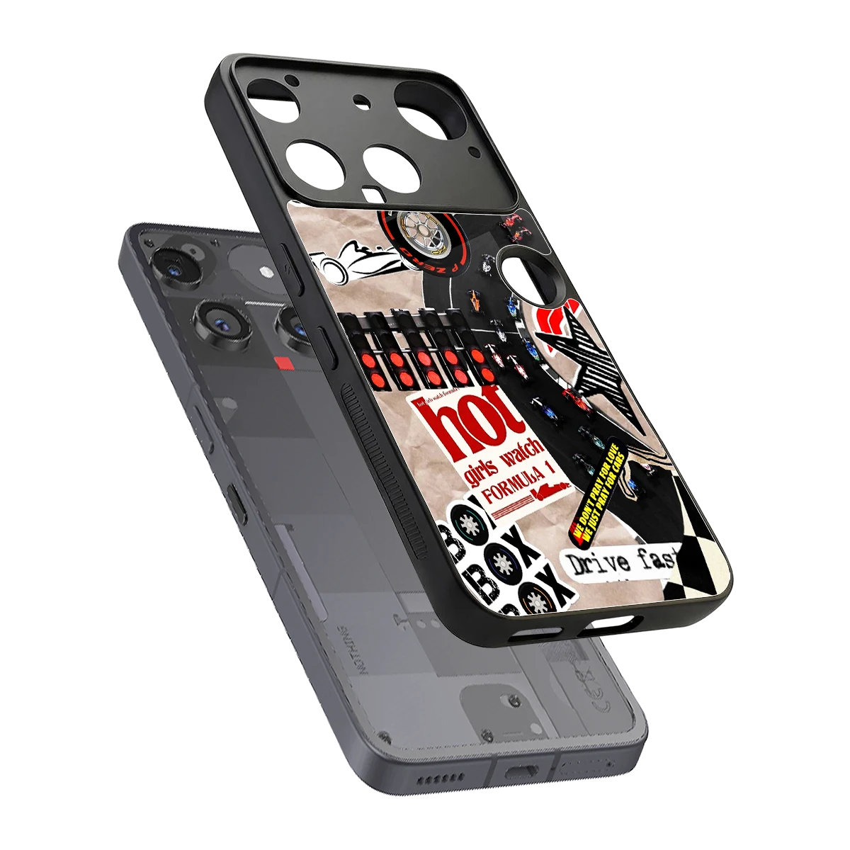 Speedline sleek nothing phone 3 cover with tempered glass back and TPU edges