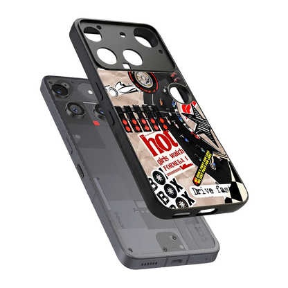 Speedline sleek nothing phone 3 cover with tempered glass back and TPU edges