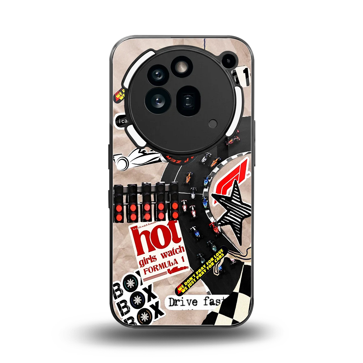 Speedline back phone cover | glass case for nothing phone 3a pro