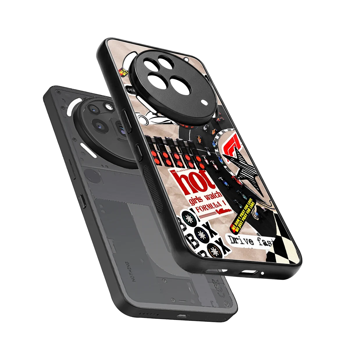 Speedline sleek nothing phone 3a pro cover with tempered glass back and TPU edges