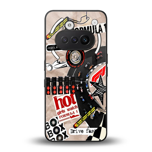 Speedline back phone cover | glass case for nothing phone 3a