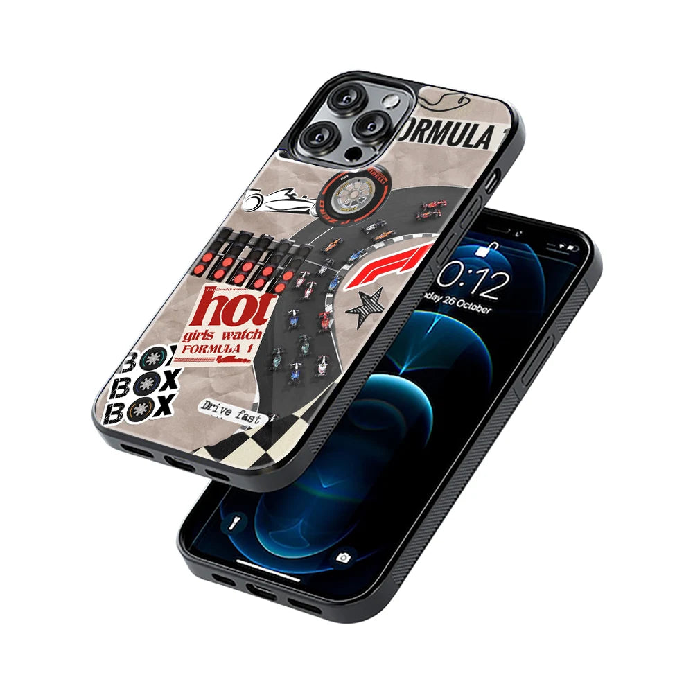 Protective Glass Back Phone Case Compatible with iPhone, Samsung, OnePlus, Pixel & More