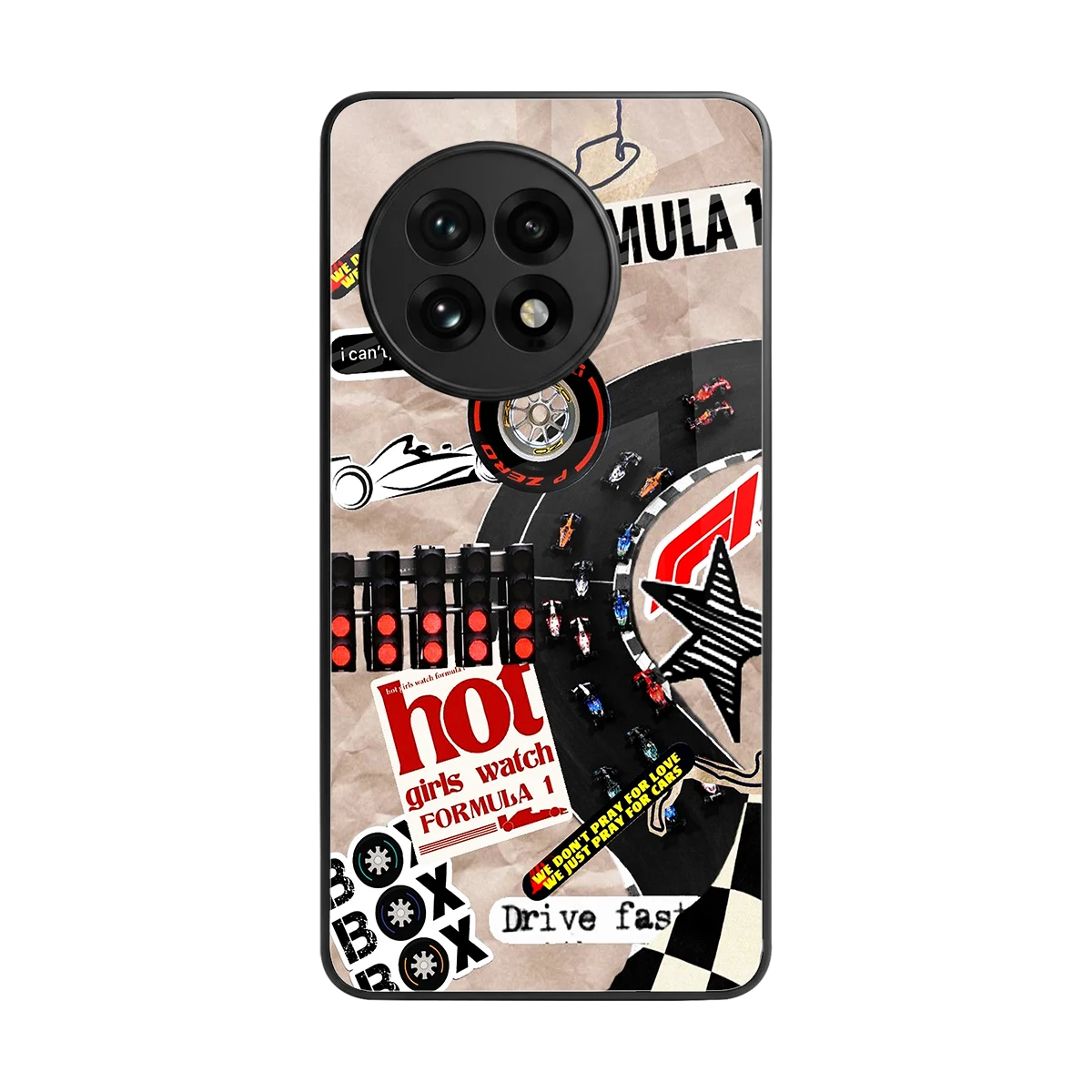 Speedline back phone cover | glass case for oneplus 13r