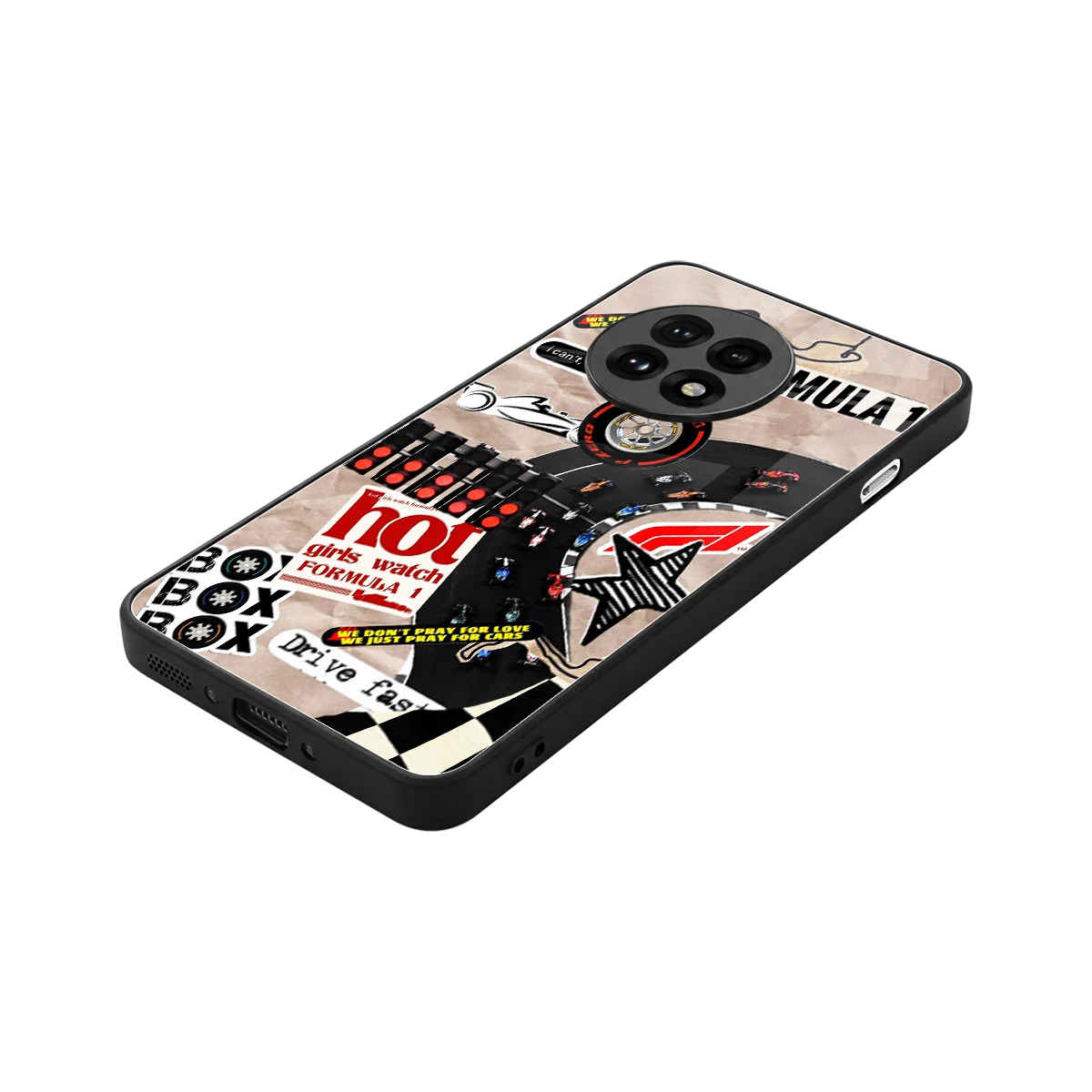 Speedline stylish phone case for oneplus 13r | glossy glass and slim fit
