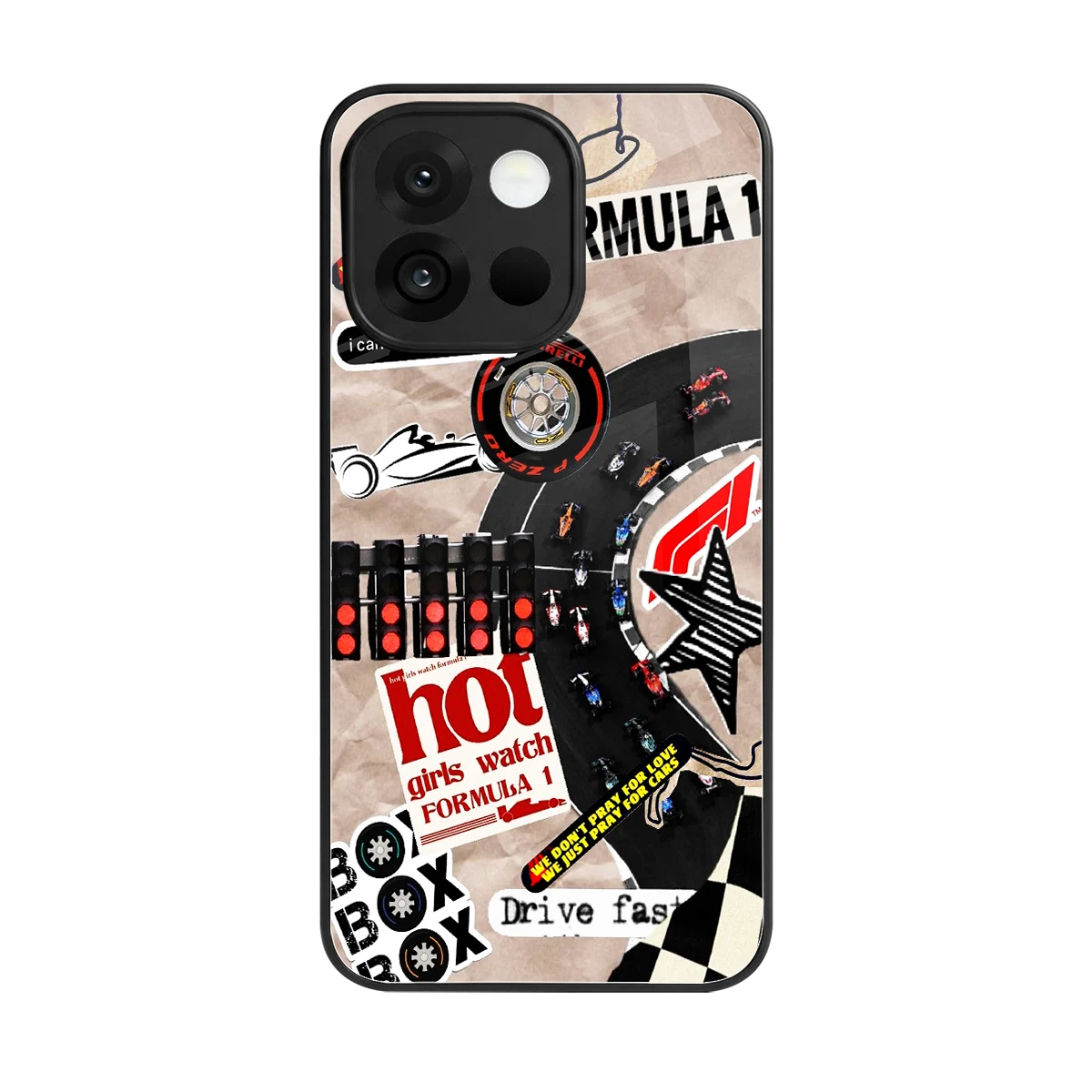 Speedline back phone cover | glass case for oneplus 13s