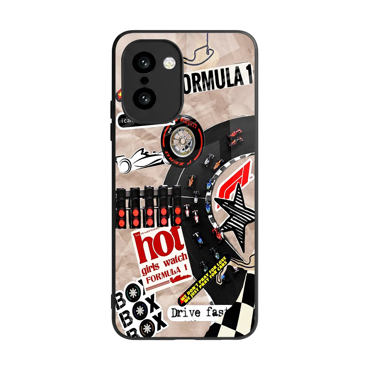 Speedline back phone cover | glass case for oneplus 15r