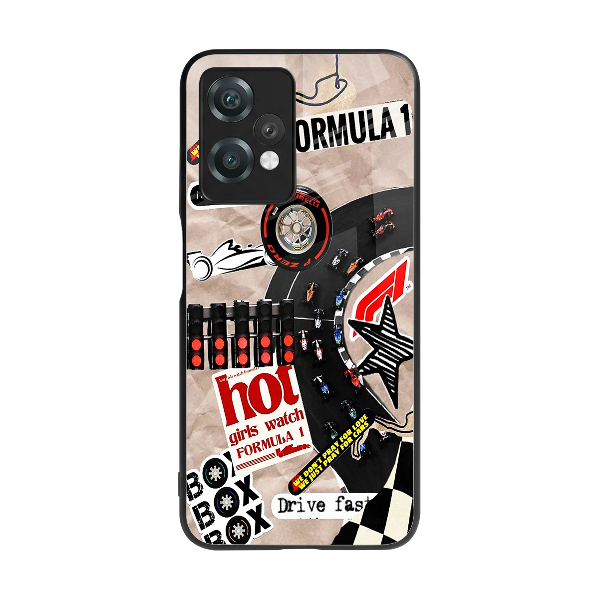 Speedline back phone cover | glass case for oneplus nord ce 2 lite