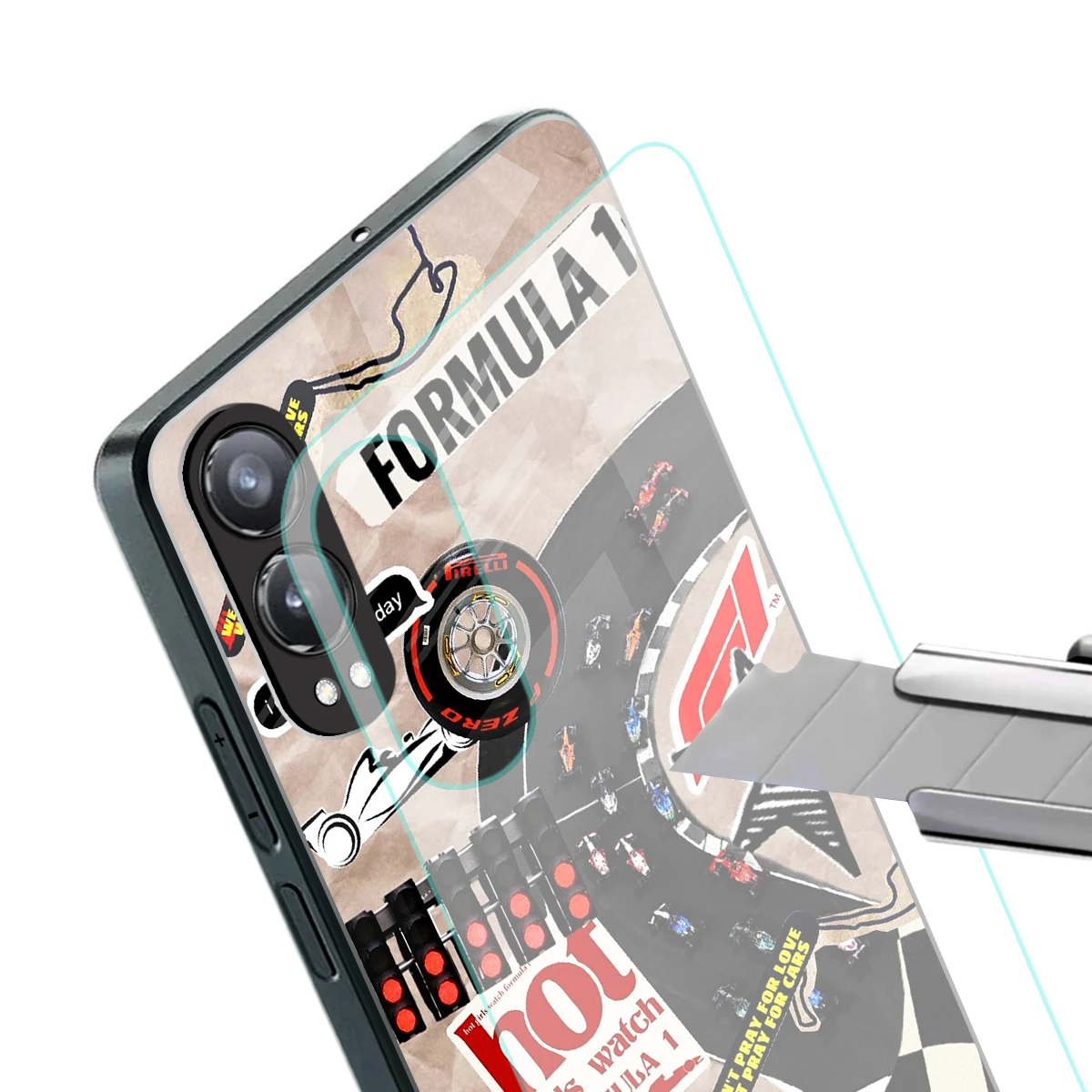 Speedline stylish phone case for oneplus nord ce 4 lite | glossy glass and slim fit