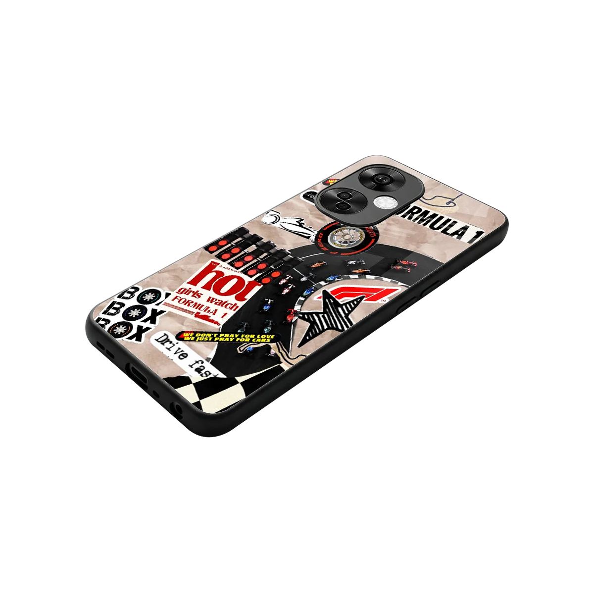 Speedline stylish phone case for oneplus nord ce 3 lite | glossy glass and slim fit